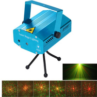 Décorations de Noël Mini projecteur laser LED Lumière laser disco Lumière laser DJ Lumière de Noël activée par la voix Ktv