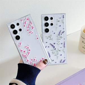 Fleurs Feuilles Clair Housse Souple pour Samsung S25 S24 FE S24 Ultra S22 S23 Ultra Plus A15 A25 A35 A54 A34 A24 A14 A53 <span class=keywords><strong>A33</strong></span> <span class=keywords><strong>A23</strong></span> - Product Image 3