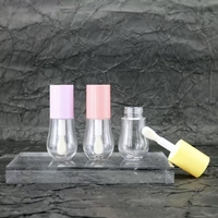 Tube vide transparent pour brillant à lèvres, 15 ml, en ABS, avec grande brosse, directement de l'usine, accepte logo et couleur personnalisés