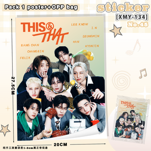 สติกเกอร์ติดผนังขนาดใหญ่ อัลบั้มใหม่ของ Stray Kids รูปเฟลิกซ์ ฮัน บังชาน ชางบิน สินค้าของสะสมรูปภาพดารา - Product Image 1