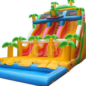 Thương mại khổng lồ <span class=keywords><strong>Inflatable</strong></span> leo tường nổi trượt nước - Product Image 1