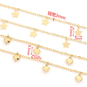 Stainless Steel 18k Gold Plated Star <b>Chain</b> Anklet DIY Jewelry <b>Waist</b> <b>Chain</b> Fashion Accessory - Product Image 3