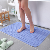 Alfombrilla de Baño de PVC de Fábrica OEM, Alfombrilla Antideslizante para Ducha con Ventosas, Nodos de Masaje para Baño y Bañera