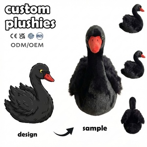 Produttore di Giocattoli in Peluche Personalizzati con MOQ Basso, Orsacchiotto Pieghevole Personalizzato con Cappuccio Nero, Morbido Pupazzo in Peluche Personalizzato - Product Image 3