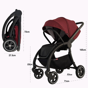 <span class=keywords><strong>Poussette</strong></span> bébé compacte pliable 3-en-1 en alliage de luxe, légère, bidirectionnelle, certifiée EN1888, roues universelles à 360°, poussée manuelle, 0-3 ans - Product Image 6