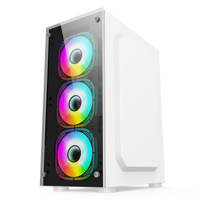 OEM Custom PC CPU Cabinet Mid Tower ATX Computer Case Plastic Acrylic Aluminum Alloy Fan MicroATX Side Panel Window 290MM Office