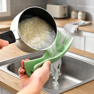 Cuillère à riz en silicone 7 couleurs avec fente de drainage, cuillère à légumes antiadhésive avec trou de suspension pour la préparation et le nettoyage des légumes et des haricots à la maison - Product Image 4