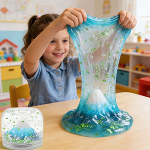 Juguetes de Slime y Masilla OEM Ecológicos, No Tóxicos, Suaves, Frescos, de Verano para Niños, Kit de Slime DIY con Tarro en Forma de Valle para Todas las Estaciones - Product Image 3