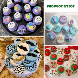 Kích Thước Hoàn Hảo 12 Khoang Xi Lanh Tròn Sô Cô La Bao Phủ <span class=keywords><strong>Cookie</strong></span> Silicone Khuôn Mẫu Cho Kẹo Mini Bánh Thạch Nướng - Product Image 6