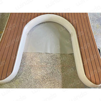 Plate-forme gonflable en forme de C, bateau à moteur, Jetski, Dock flottants, en forme de U, île d'eau