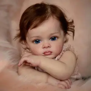 आर एंड बी पुनर्जन्म गुड़िया कारखाने सिलिकॉन पुनर्जन्म बच्ची बच्चा लड़की जिंदा गुड़िया राजकुमारी 22 इंच यथार्थवादी Bebe गुड़िया