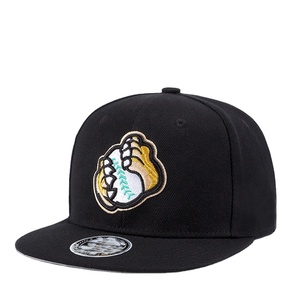 หมวกแก๊ป Snapback ปรับได้ ลายใบไม้ สไตล์วินเทจ สำหรับเล่นบาสเก็ตบอล ผลิตในจีน ขายส่ง ODM โพลีเอสเตอร์ 100% 6 แผง แบบ Unisex - Product Image 1