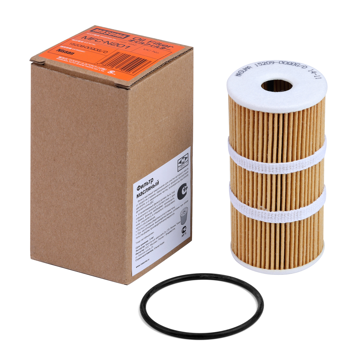 Masuma MFC-N201 Oil Filter for Nissan N17, NV350, OEM 15209-00Q0G