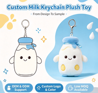 Porte-clés en peluche super doux personnalisé avec logo, en coton, design brodé, pour cadeaux promotionnels