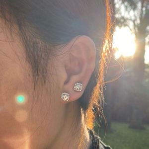 Pendientes de Plata de Ley S925 Dylam con Circonita Cúbica 5A de 0.5 Quilates, Hipoalergénicos, Libres de Níquel, Joyería Fina para Mujer - Product Image 4