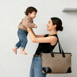 <span class=keywords><strong>Sac</strong></span> à <span class=keywords><strong>langer</strong></span> portable pour bébé en cuir PU à imprimé pied-de-poule personnalisé par le fabricant, <span class=keywords><strong>sac</strong></span> à main pour maman, <span class=keywords><strong>sac</strong></span> à <span class=keywords><strong>langer</strong></span> pour <span class=keywords><strong>jumeaux</strong></span> - Product Image 2