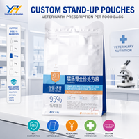 Sachet Doypack Attrayant à Contour Irrégulier et Forme Spéciale pour Emballage Personnalisé de Marques de Friandises et Céréales pour Animaux de Compagnie