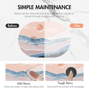 Absorbant séchage rapide abstrait minimaliste tapis <span class=keywords><strong>de</strong></span> salle <span class=keywords><strong>de</strong></span> <span class=keywords><strong>bain</strong></span> tapis montagne et <span class=keywords><strong>soleil</strong></span> ovale <span class=keywords><strong>bain</strong></span> paillasson - Product Image 3