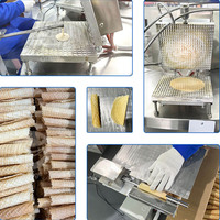 Machine automatique de production de gaufrettes, de biscuits, de rouleaux d'œufs et de cornets de crème glacée pour la transformation alimentaire