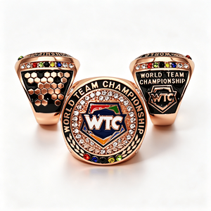 Personalized Made Logo Factory Direct Custom <strong>Name</strong> Multi Function Purple Tigers Championship Rings Karate - Product Image 2