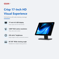 Vente en gros d'usine, écran tactile 17 pouces, HD 1280*1024, panneau tactile capacitif 10 points, pour supermarché