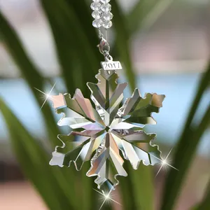 Brilhante cristal de floco de neve estrela enfeite presente de natal