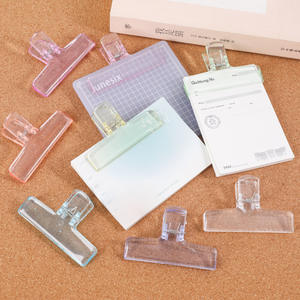 Großhandel Kunststoff Handwerk Büroklammern Niedliche transparente Acryl Binder <span class=keywords><strong>Clip</strong></span> Kunststoff Feilen klemmen für Büro & Schule Love Style - Product Image 2