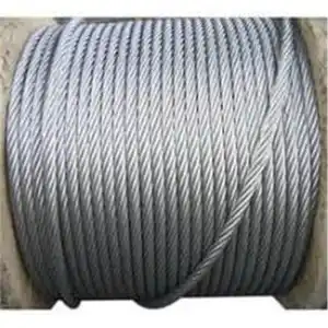Cuerda de alambre de acero galvanizado en caliente 1x7 1x19 1x37 Cuerda de cable de acero Profesional Durable