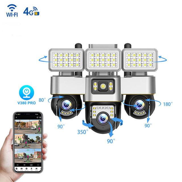 Wholesale Wifi 4G V380Pro Security Camera 2MP 1080P HD Video Night Vision Motion Detection Two Way Audio LED Street Light