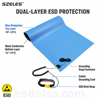 Tapis de réparation antistatique ESD personnalisé bleu, vert, gris, pour outils, tapis de bureau antistatique, tapis de table ESD, tapis en caoutchouc antistatique