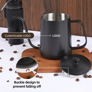 Bollitore da Caffè Moderno Nero in Acciaio Inox 304 con Beccuccio Sottile da 600 ML, Stile Vintage Gooseneck per Caffè Pour-Over - Product Image 5