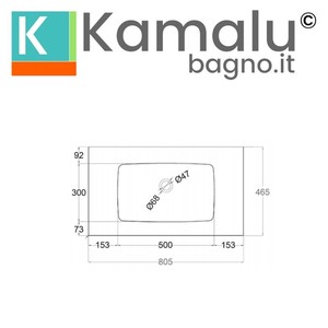 Kamalu Furniture Collection 80,5 cm Negro Opaco Keratek Lavabo de Baño - Product Image 2