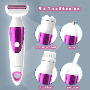 Rasoir et tondeuse électriques rechargeables à ressort, kit d'épilation indolore pour le visage et le corps, pour usage domestique - Product Image 3