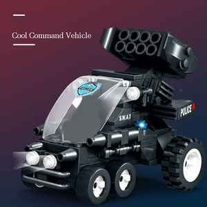 Novedades 2024 nueva llegada chico juguete DIY SWAT Corps Anti Riot Force coche de policía pequeños bloques de construcción conjunto de ladrillos - Product Image 3