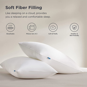 Máy có thể giặt khách sạn sang trọng gối không gây dị ứng <span class=keywords><strong>Fluffy</strong></span> xuống thay thế sợi polyester đầy giường mềm gối cho ngủ - Product Image 4