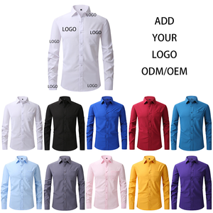 <span class=keywords><strong>Camisa</strong></span> de vestir azul para <span class=keywords><strong>hombre</strong></span>, ropa de trabajo Formal de negocios de manga larga sin hierro, <span class=keywords><strong>traje</strong></span> informal, Tops con botones, <span class=keywords><strong>camisa</strong></span> de talla grande para <span class=keywords><strong>hombre</strong></span> - Product Image 4