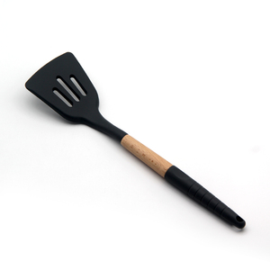 Home <strong>and</strong> <strong>Kitchen</strong> Gadgets <strong>Kitchen</strong> Utensils Non-stick BestHelper Silicone Slotted Turner with <strong>Wooden</strong> Handle <strong>Kitchen</strong> <strong>Accessories</strong> - Product Image 1