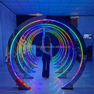 ซุ้มโค้งไฟ LED สำหรับงานแต่งงานกลางแจ้ง LEDA ฉากหลังวงกลม RGB ไฟ LED สำหรับตกแต่งงานอีเว้นท์และงานปาร์ตี้ - Product Image 3