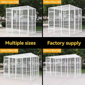 Cages à oiseaux de haute qualité en gros de la meilleure usine de Chine, cages à oiseaux robustes en fer de grande taille, cage d'élevage pour perroquets en <span class=keywords><strong>tube</strong></span> carré - Product Image 2
