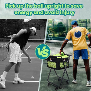 Voiture d'entraînement portable et durable TuoLian à 4 roues pour le tennis et le pickleball, capacité de 140 balles de pickleball ou 175 balles de tennis pour l'entraînement et les enfants - Product Image 3