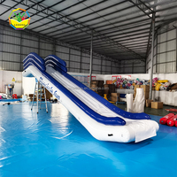 Toboggan Aquatique Flottant Gonflable en PVC Étanché pour Quai, Yacht et Piscine, Jeux de Parc Aquatique