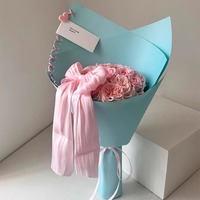 Bouquet de roses éternelles haut de gamme avec nœud papillon, savon en forme de rose, cadeau d'anniversaire réaliste pour petite amie, meilleure amie