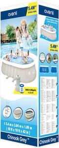Piscine hors sol Avenli 17023EU 20 pieds grise 6,10 m * 3,60 m * 1,22 m, grande piscine familiale, structure en acier, piscine pour enfants - Product Image 2