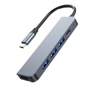 Adaptateur multiport Type C 5 en 1 en aluminium pour HDTV 2.0 4K, chargeur PD 100W, hub USB 3.0 2.0, <span class=keywords><strong>accessoires</strong></span> pour <span class=keywords><strong>ordinateur</strong></span> <span class=keywords><strong>portable</strong></span> MacBook - Product Image 3