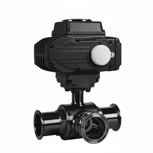 Vente de liquidation B2B COVNA, vanne à bille électrique sanitaire à trois voies en acier inoxydable DN25 1 pouce AC220V haute performance - Product Image 1