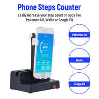 Dispositif automatique de simulation de pas - Noir/Blanc - Agitateur de pas automatique pour téléphone portable/montre connectée pour les applications Pokémon GO et Google Fit