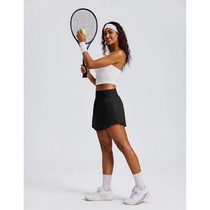 Womens Golf <b>Skirt</b> 16 Inch Quick Dry High <b>Waisted</b> Athletic Skort With 4 Pockets Curved Hem For Tennis Pickleball Workout - Product Image 5
