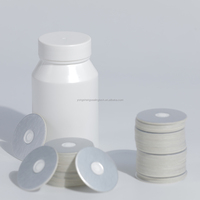 Joint respirant pour bouchon de bouteille en plastique pour produits agrochimiques, avec opercule d'étanchéité à induction en feuille d'aluminium ventilée