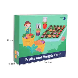 Farm Fruit Vegetable Plantation Montessori Color Cognition Early Pretend Play Education Toys.