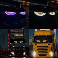Écran LED matriciel 5V USB à yeux de démon animés, panneau d'affichage LED pour pare-brise de voiture ou camion, lumières de démon super lumineuses